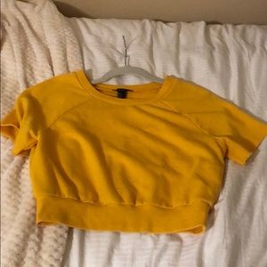 Yellow Crop top Shirt